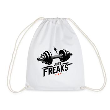 Just Freaks Hanteln Fit Sport Gym - Just Freaks ® - Turnbeutel - Weiß - Vorne