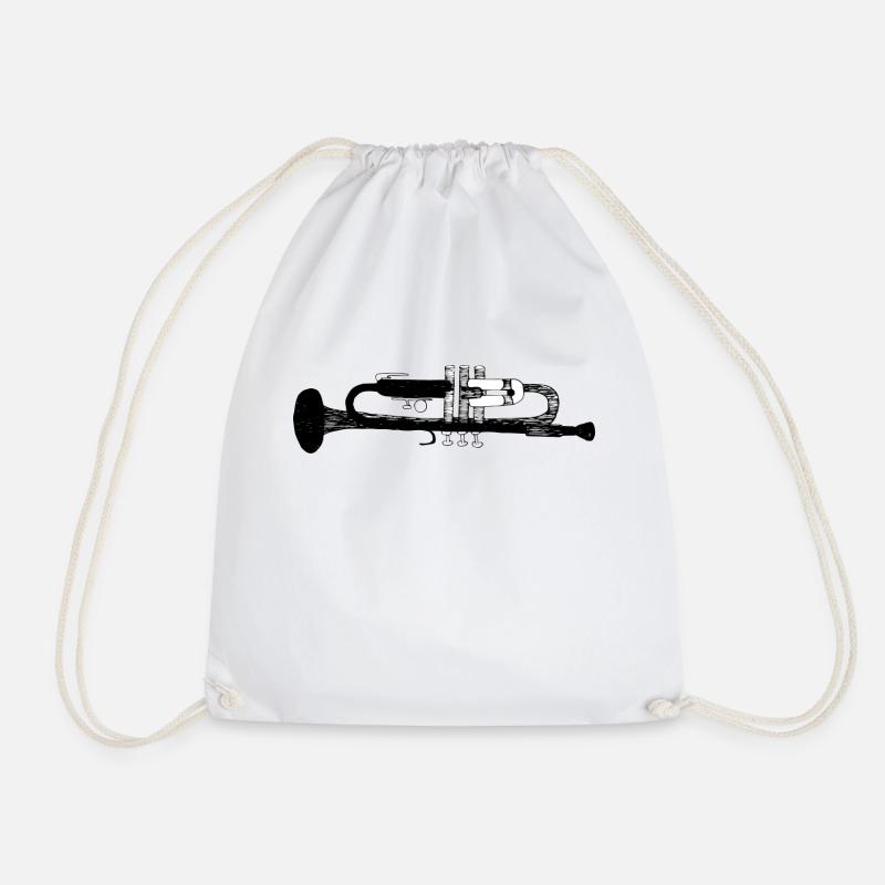 Trumpet - Drawstring Bag - white
