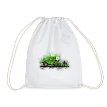 Combine harvester harvest farmer farmer - Drawstring Bag - white - Front