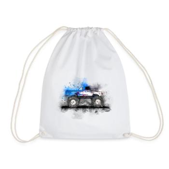 Monster truck USA Motorsport Nascar Big truck car - Drawstring Bag - white - Front