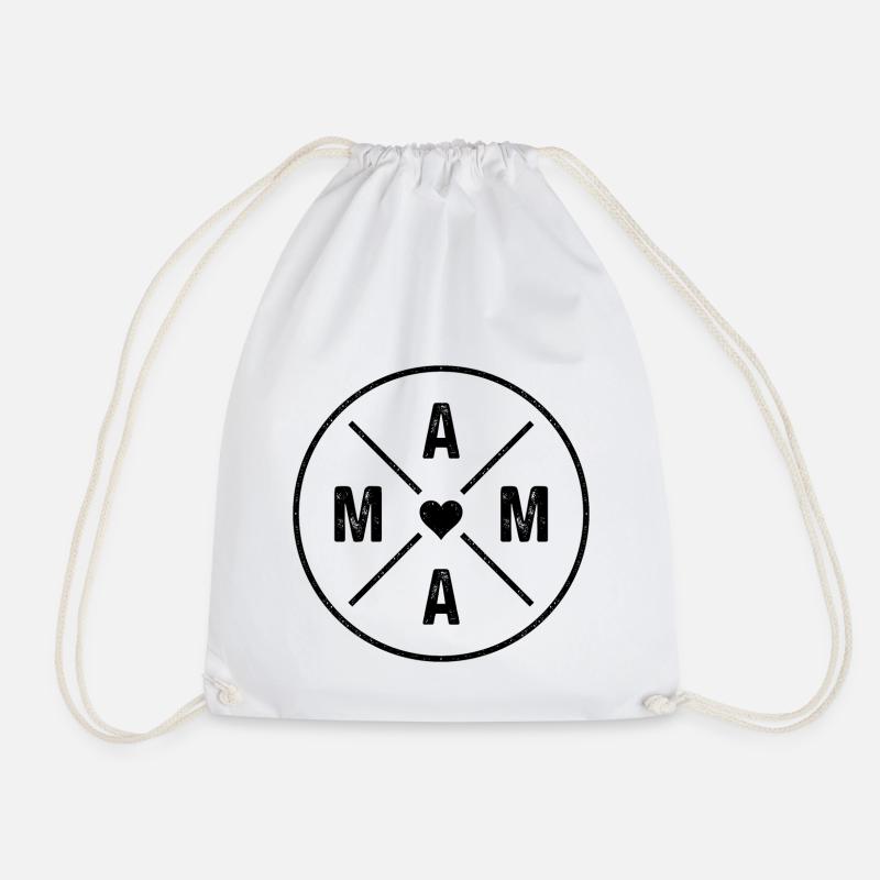 Mama Herz Mutter Liebe Muttertag Geschenk - Turnbeutel - Weiß