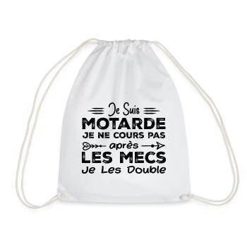 Je Suis Motarde - Humour Cadeau Motarde - Sac de sport léger - blanc - Devant