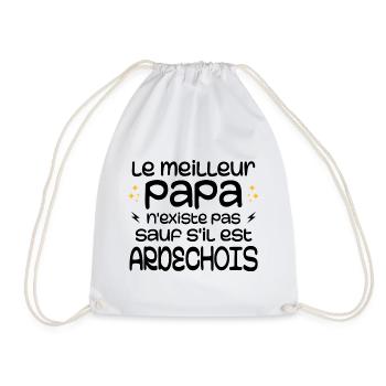 The best dad doesn't exist unless you're from the Ardèche - Drawstring Bag - white - Front