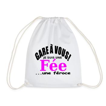 Humour / Je suis une féroce / Design Drôle - Sac de sport léger - blanc - Devant