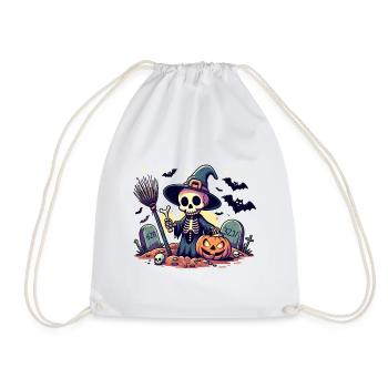 Mr. Bone Spooky Halloween 5 - Drawstring Bag - white - Front