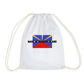 made in reunion island / made at the meeting - Drawstring Bag - white - Front