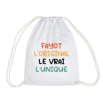 Fayot, L'original, Le Vrai, L'unique - Sac de sport léger - blanc - Devant