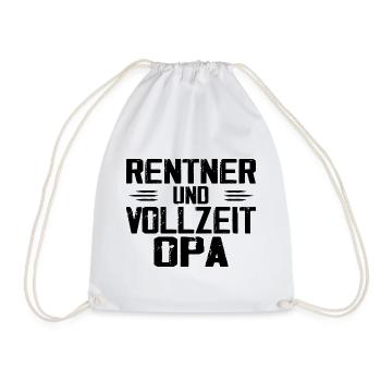 Rentner sondern Vollzeit Opa - Turnbeutel - Weiß - Vorne