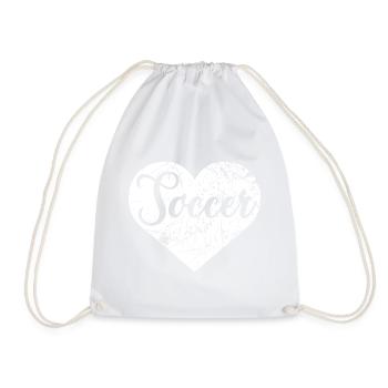 Coeur de football - Sac de sport léger - blanc - Devant