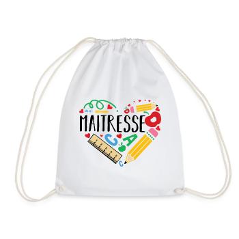 Maitresse idée de cadeau pour maîtresse d' école - Sac de sport léger - blanc - Devant