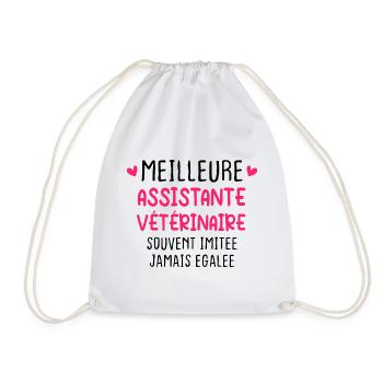 Souvent Imitée Meilleure Assistante Vétérinair - Sac de sport léger - blanc - Devant