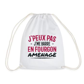 J'peux Pas J'me Barre En Fourgon Aménagé - Sac de sport léger - blanc - Devant