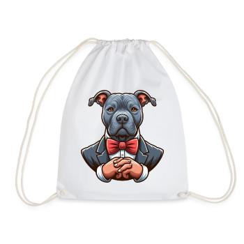 Pitbull en smoking - Sac de sport léger - blanc - Devant