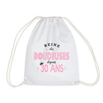 30 ans anniversaire reine des boudeuses - Sac de sport léger - blanc - Devant