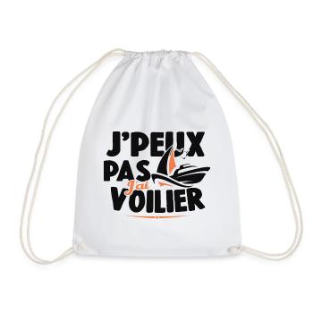 Je Peux Pas J'ai Voilier Cadeau De Voile - Sac de sport léger - blanc - Devant