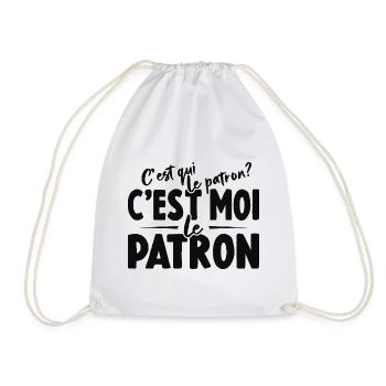C'est Qui Le Patron C'est Moi Le Patron - Sac de sport léger - blanc - Devant