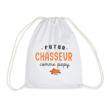 chasse futur chasseur comme papy papi grand père - Sac de sport léger - blanc - Devant