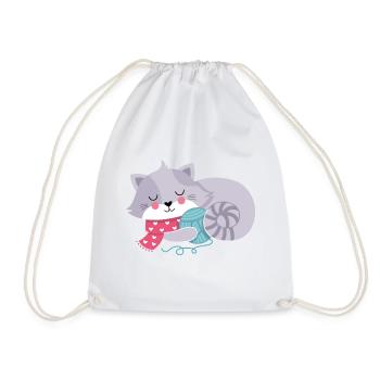 Chat à tubercule laineux - Sac de sport léger - blanc - Devant