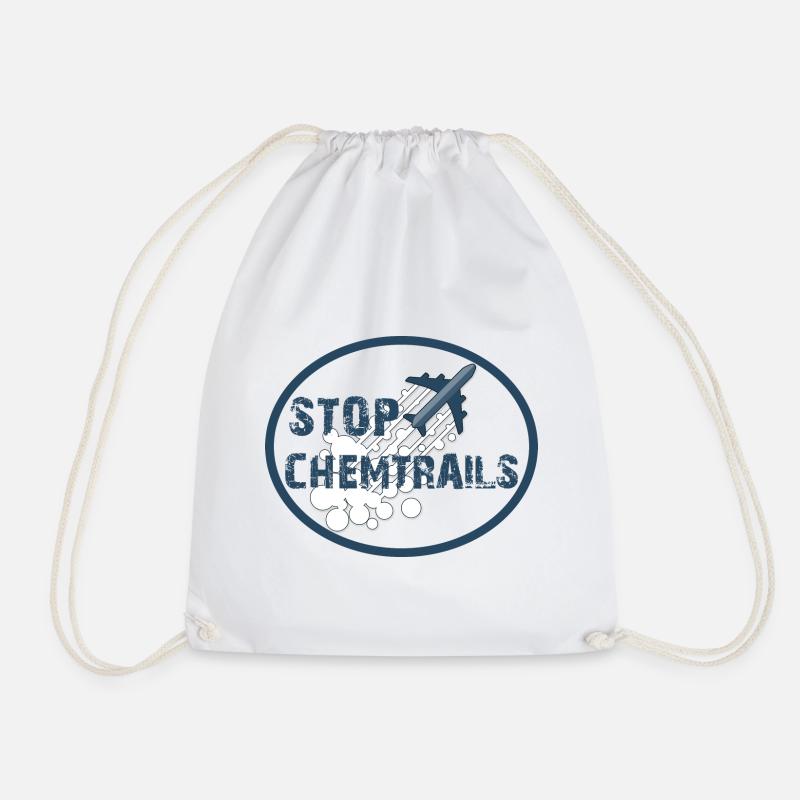 STOP CHEMTRAILS - Turnbeutel - Weiß