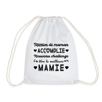 Mission De Maman Accomplie Mamie Annonce Grossesse - Sac de sport léger - blanc - Devant