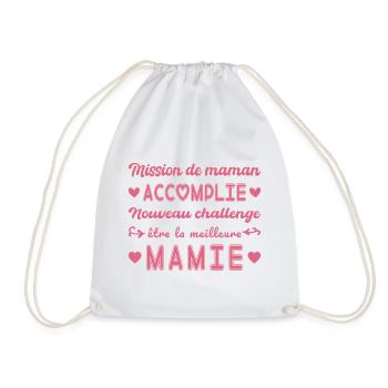 Mission De Maman Accomplie Mamie Annonce Grossesse - Sac de sport léger - blanc - Devant