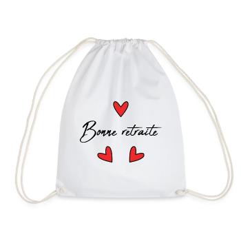 RETIREMENT. RETIREMENT. RETIRED. HAPPY RETIREMENT - Drawstring Bag - white - Front