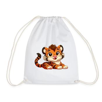 Tiger 8 - Turnbeutel - Weiß - Vorne