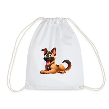 berger allemand - Sac de sport léger - blanc - Devant