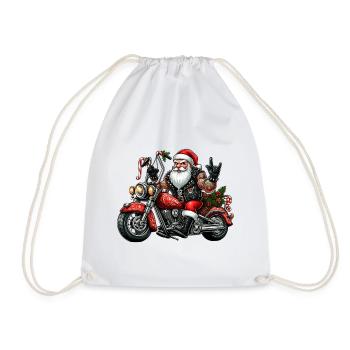 Santa Moto 4 - Turnbeutel - Weiß - Vorne