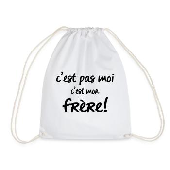 c'est pas moi c mon frère - Sac de sport léger - blanc - Devant
