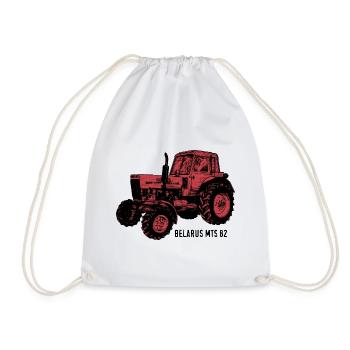 Belarus mts Traktor Landwirt Geschenk - Turnbeutel - Weiß - Vorne