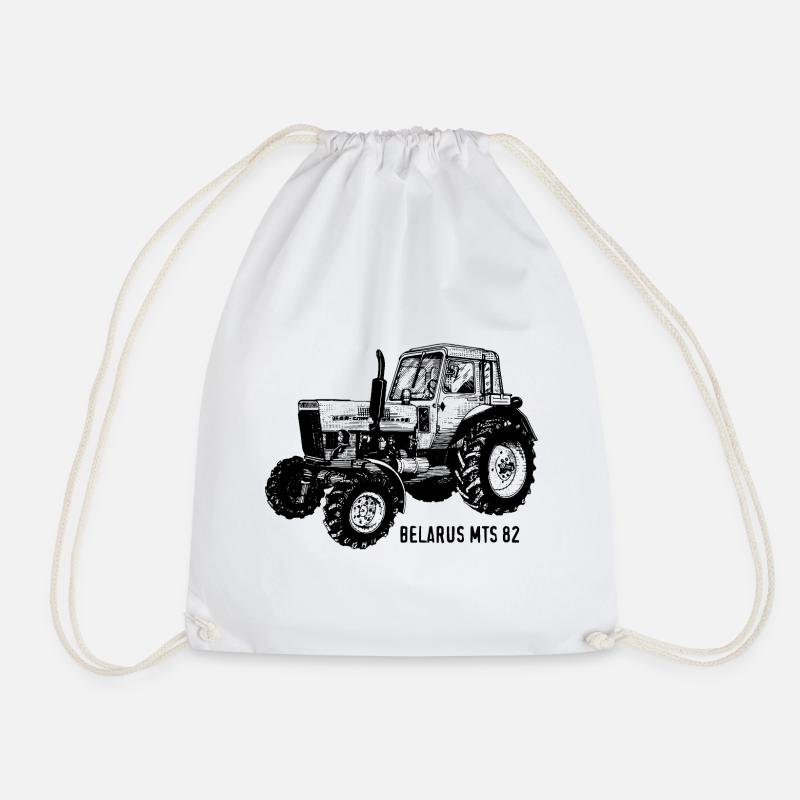 Belarus mts Traktor Landwirt Geschenk - Turnbeutel - Weiß
