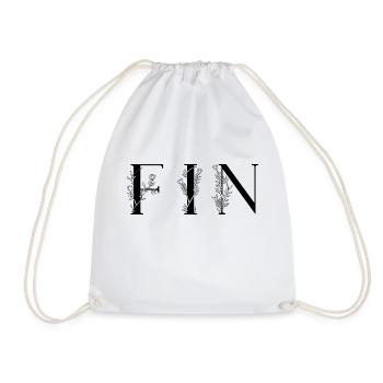 Name - Fin - Drawstring Bag - white - Front