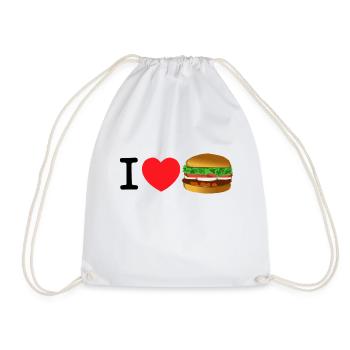 I love Burger - Turnbeutel - Weiß - Vorne