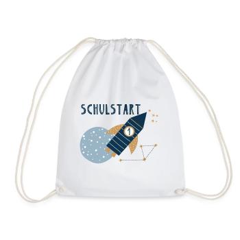 Schulstart Rakete 1 - Turnbeutel - Weiß - Vorne