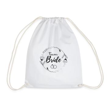 Teams Bride, Hochzeit, Junggesellinnenabschied - Turnbeutel - Weiß - Vorne