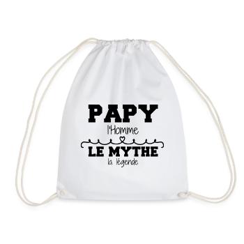 Papy L'homme Le Mythe - Sac de sport léger - blanc - Devant