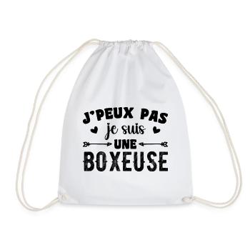 Je Peux Pas Je Suis Une Boxeuse - Sac de sport léger - blanc - Devant