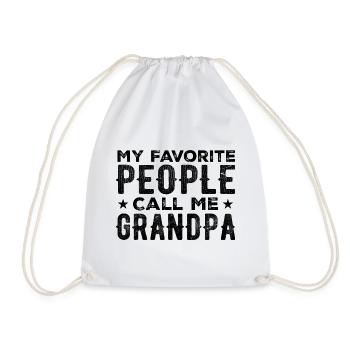 My Favorite People Call Me Grandpa Fathers Day - Sac de sport léger - blanc - Devant