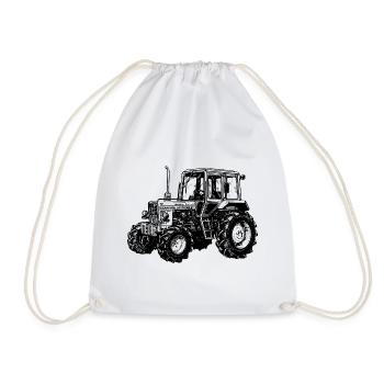 Belarus mtz Traktor Landwirt Geschenk - Turnbeutel - Weiß - Vorne