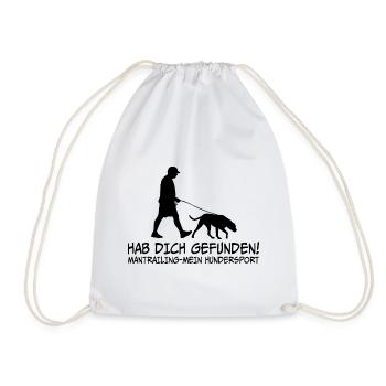 Hab dich gefunden Geschenk Mantrailing Suchhund - Turnbeutel - Weiß - Vorne