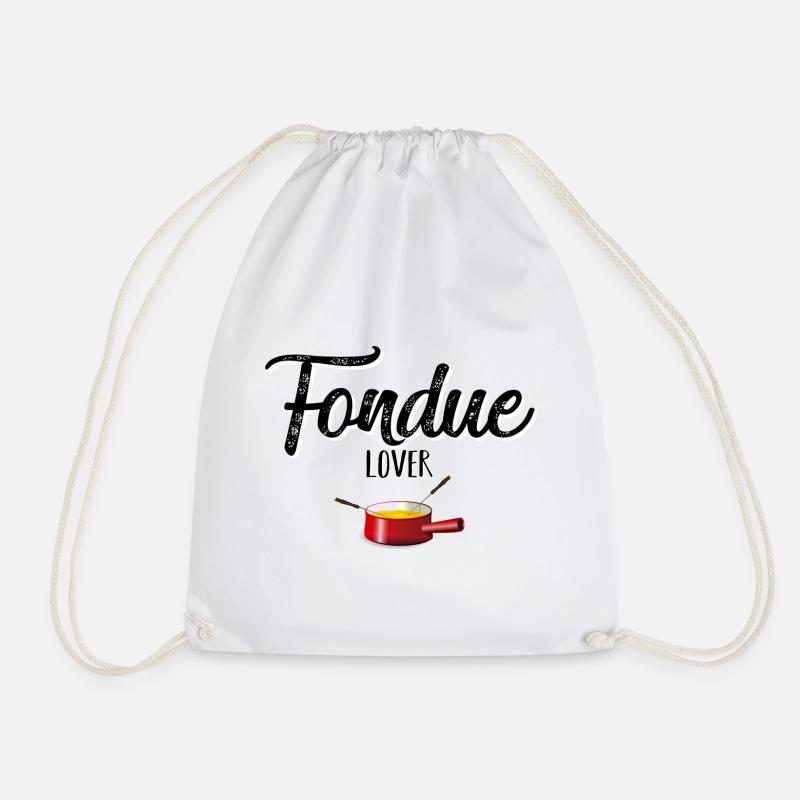 Fondue lover schwarz - Turnbeutel - Weiß
