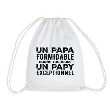 Papa Formidable Donne Un Papy Exceptionnel - Sac de sport léger - blanc - Devant