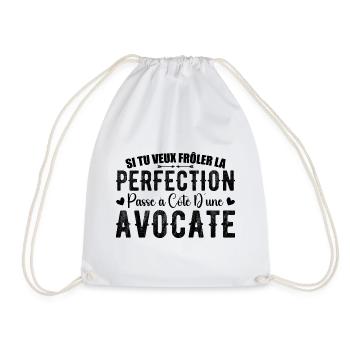 La Perfection C'est à Côté D'une Avocate - Sac de sport léger - blanc - Devant