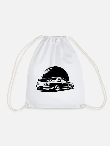 R32 Sonne Geschenk JDM Motorsport Japan Auto - Turnbeutel - Weiß