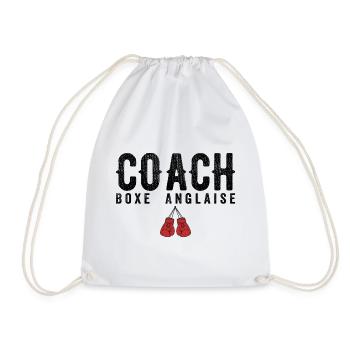 English Boxing Coach | English Boxing Trainer - Drawstring Bag - white - Front
