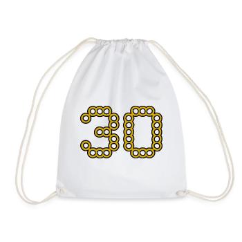 30. 30 ANS. 30e ANNIVERSAIRE. ANNIVERSAIRE 30 ANS. - Sac de sport léger - blanc - Devant