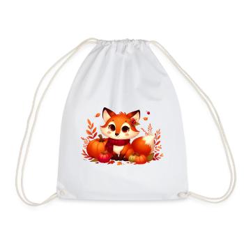 Fuchs Herbst 7 - Turnbeutel - Weiß - Vorne