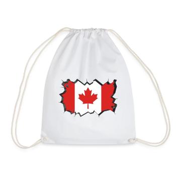 Canada Flag Maple Maple Leaf Maple Leaf Canada - Drawstring Bag - white - Front