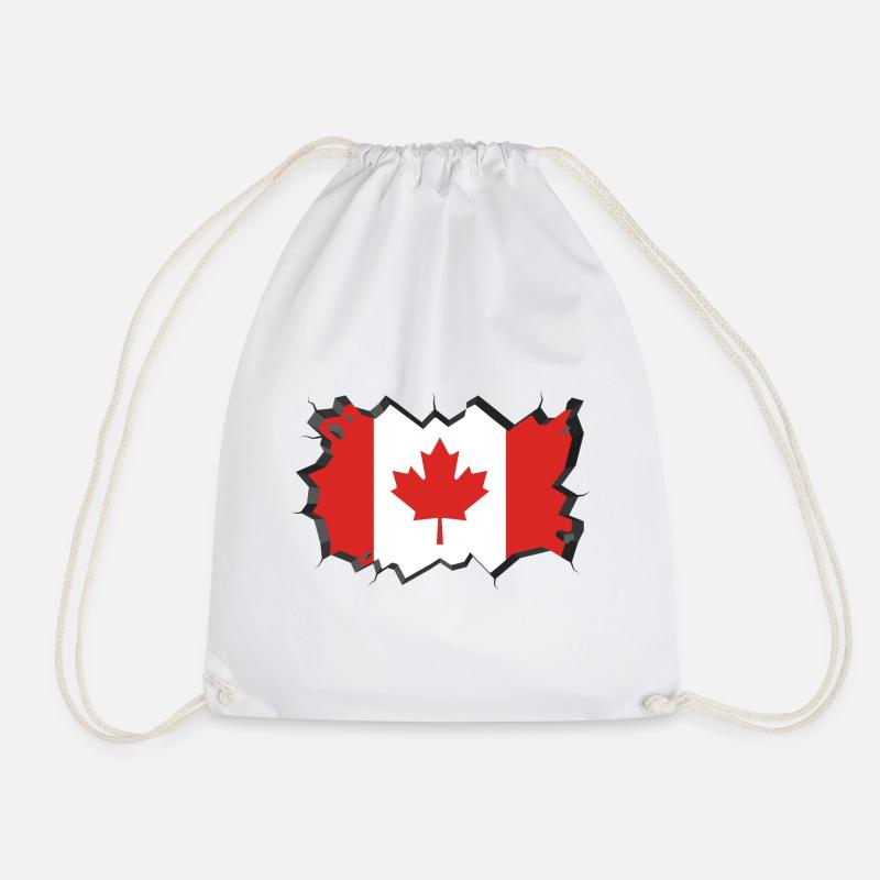 Kanada Flagge Ahorn Ahornblatt Maple Leaf Canada - Turnbeutel - Weiß